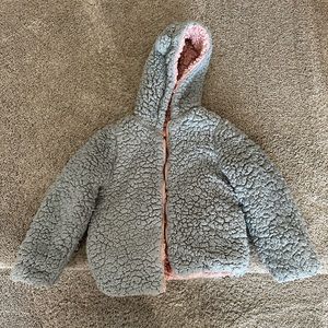 Mumu Coco girls jacket - Gray and Pink Size 7